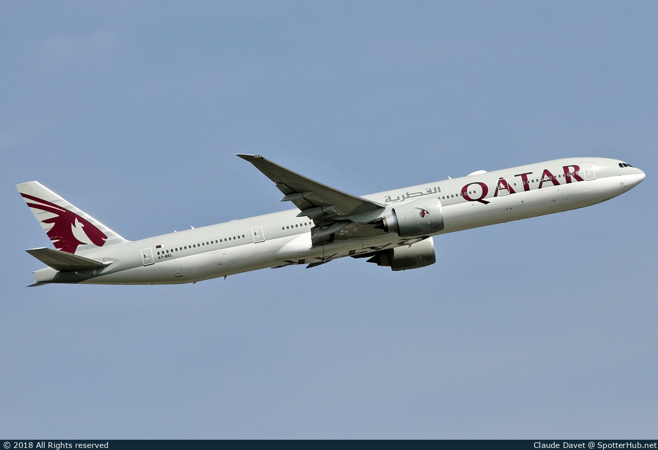 Photo of A7-BEL - Boeing 777-3DZ(ER) operated by Qatar Airways