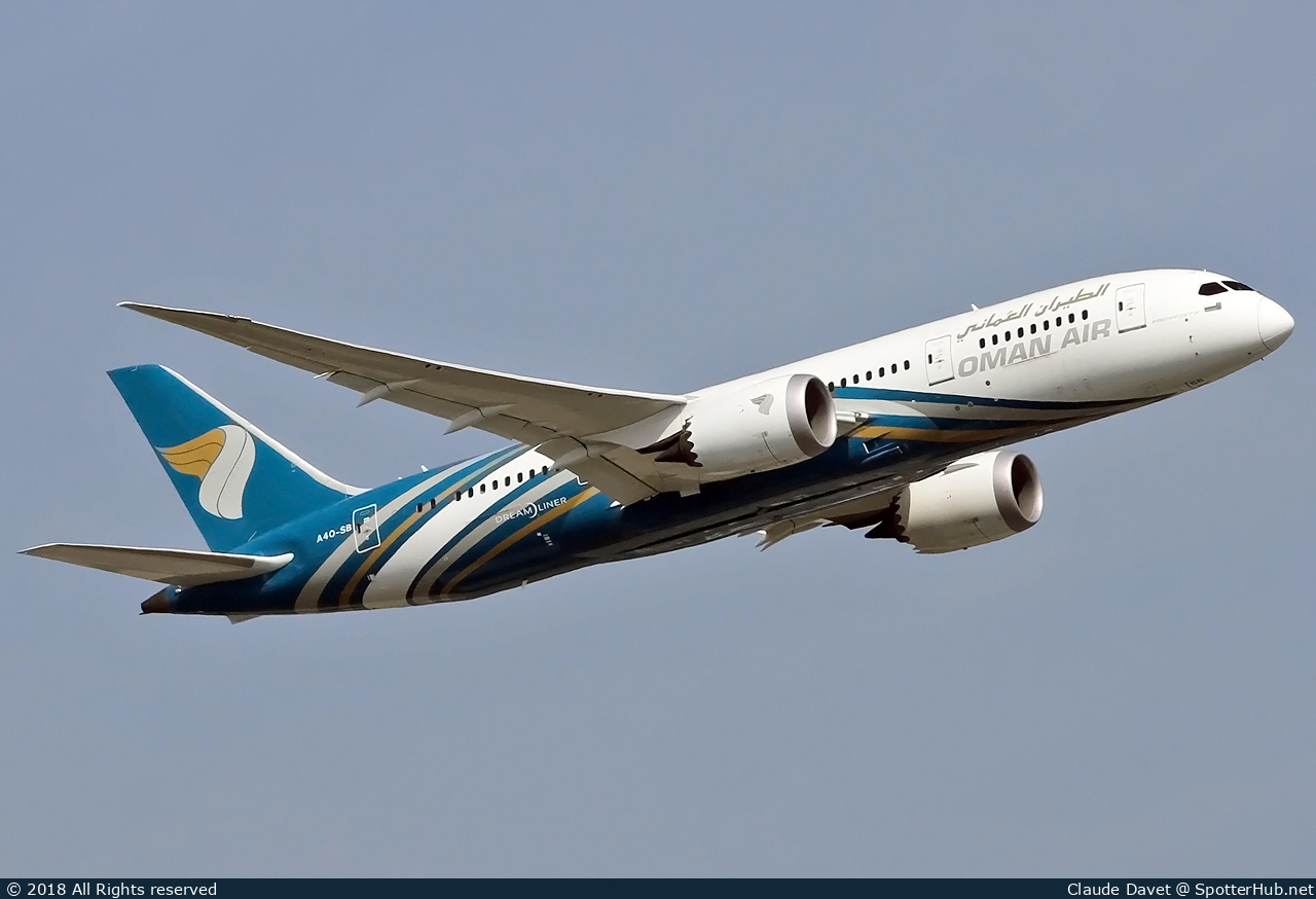Photo of A4O-SB - Boeing 787-8 Dreamliner operated by Oman Air