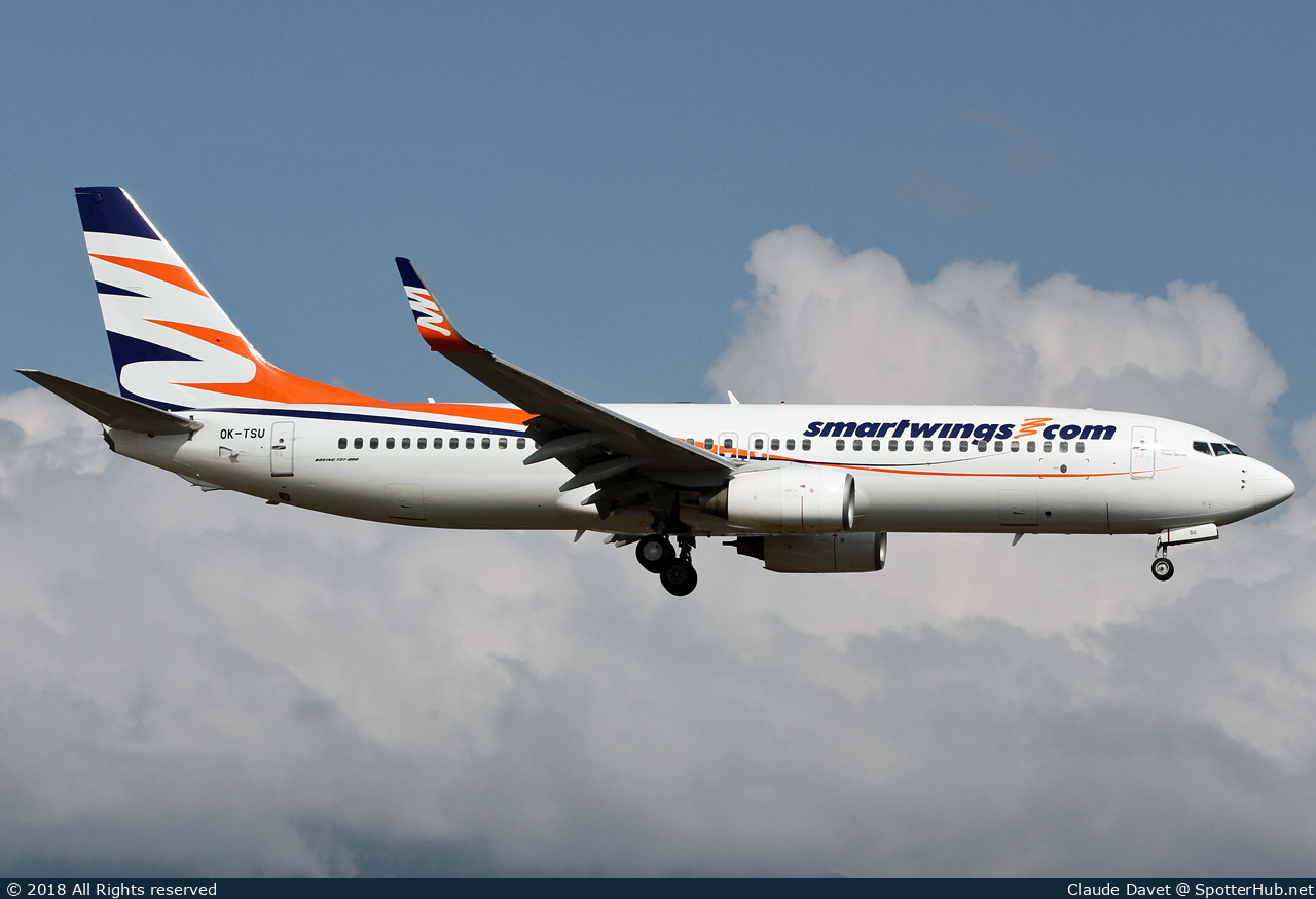 Photo of OK-TSU - Boeing 737-8FZ operated by SmartWings