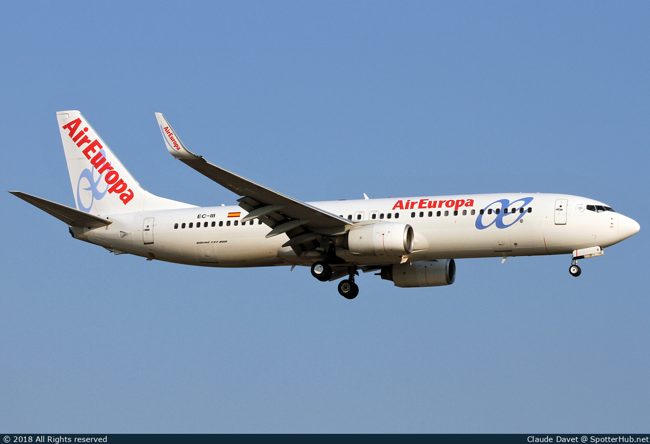 Photo of EC-III - Boeing 737-86Q operated by Air Europa