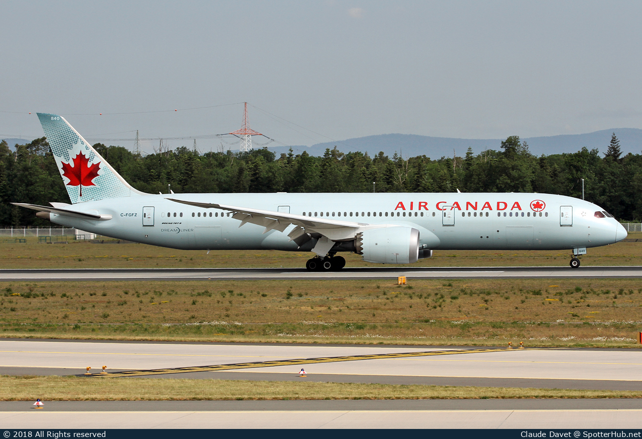 Photo of C-FGFZ - Boeing 787-9 Dreamliner operated by Air Canada