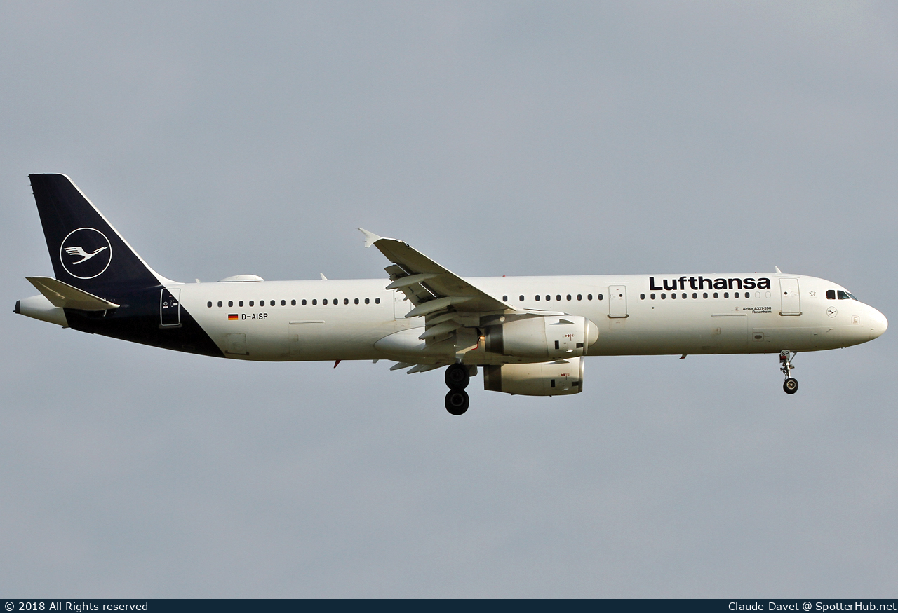 Photo of D-AISP - Airbus A321-231 operated by Lufthansa