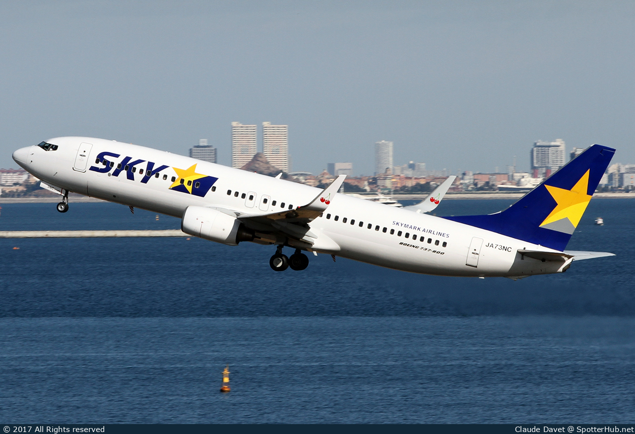Photo of JA73NC - Boeing 737-8FZ operated by Skymark Airlines