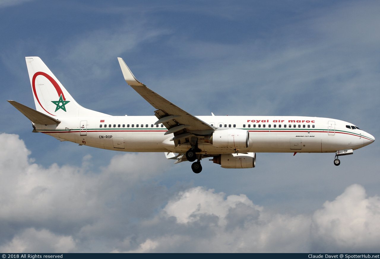 Photo of CN-ROP - Boeing 737-8B6 operated by Royal Air Maroc