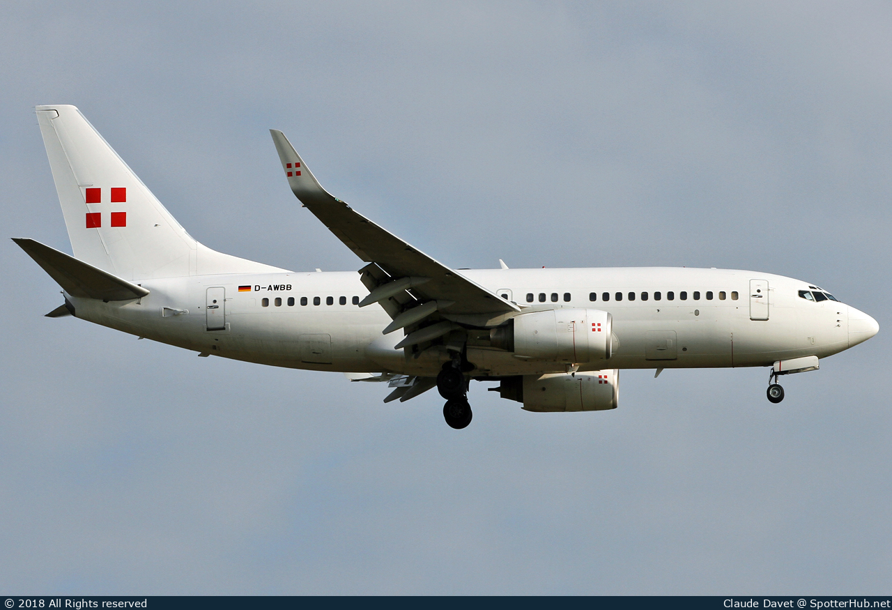 Photo of D-AWBB - Boeing 737-7AK(BBJ) operated by PrivatAir Germany