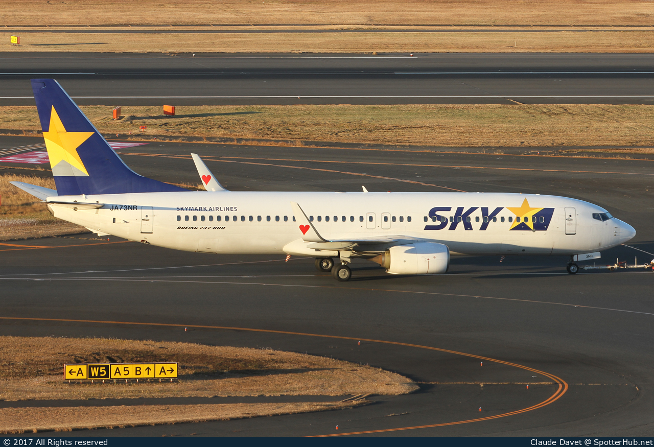 Photo of JA73NR - Boeing 737-8FH operated by Skymark Airlines