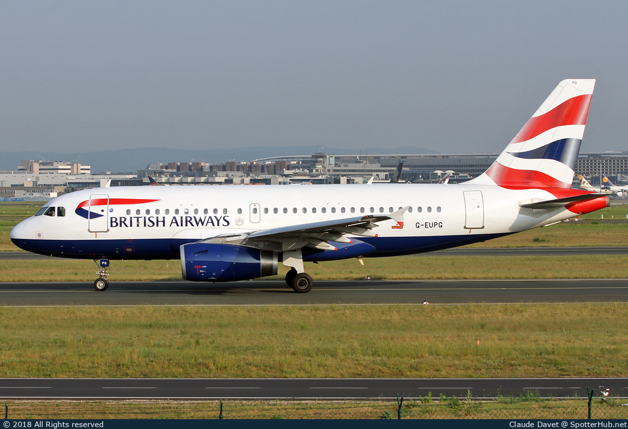 Photo of G-EUPG - Airbus A319-131 operated by British Airways