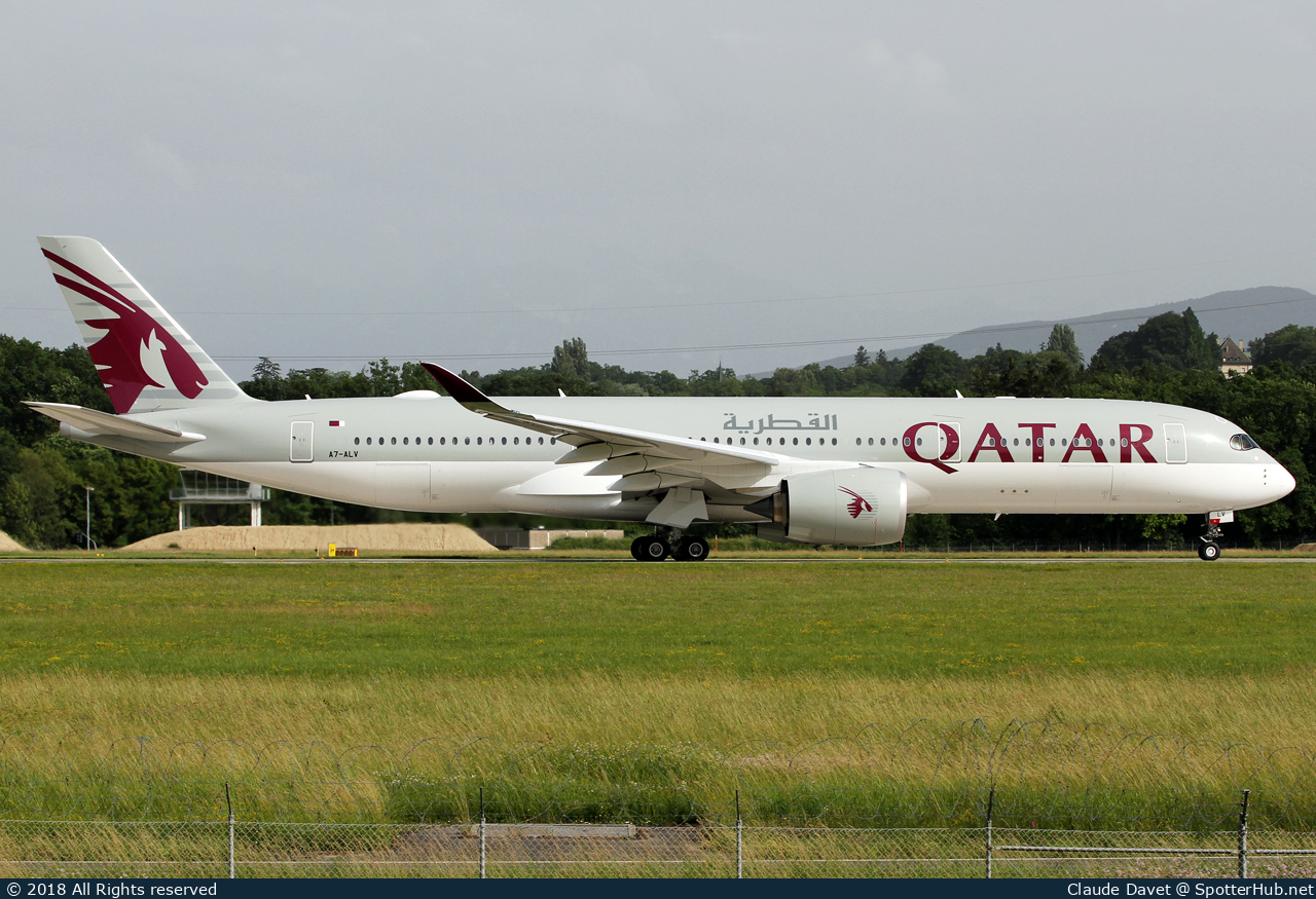 Photo of A7-ALV - Airbus A350-941 operated by Qatar Airways