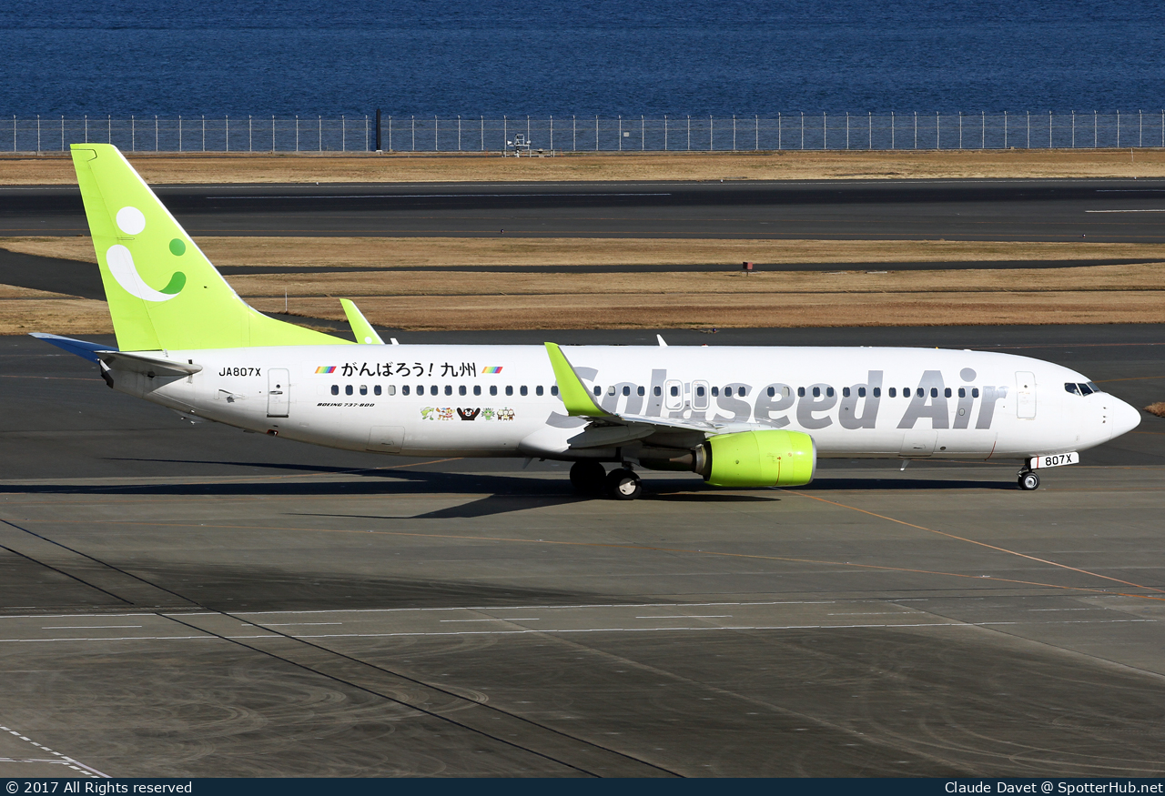 Photo of JA807X - Boeing 737-81D operated by Solaseed Air