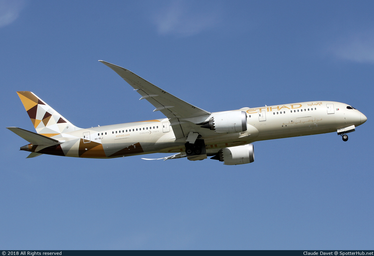 Photo of A6-BLJ - Boeing 787-9 Dreamliner operated by Etihad Airways