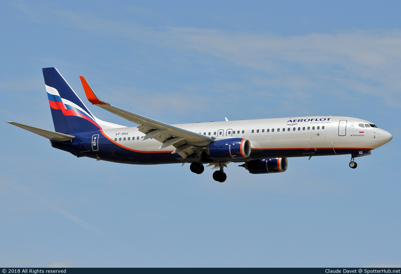 Photo of VP-BKE - Boeing 737-8LJ operated by Aeroflot