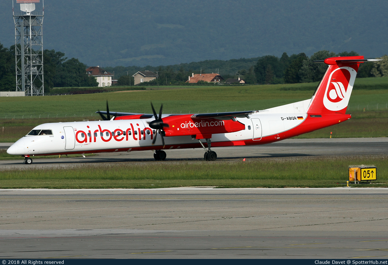 Photo of D-ABQR - Bombardier DHC-8-402 Dash 8 Q400 operated by Air Berlin (opb LGW Luftfahrtgesellschaft Walter)