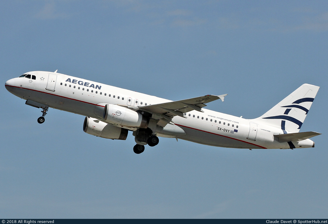 Photo of SX-DVY - Airbus A320-232 operated by Aegean Airlines
