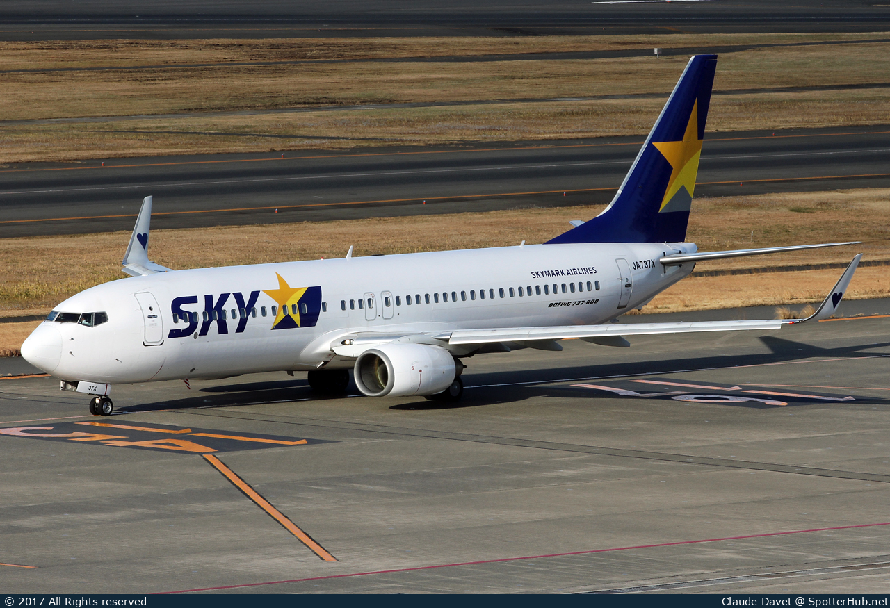 Photo of JA737X - Boeing 737-8AL operated by Skymark Airlines