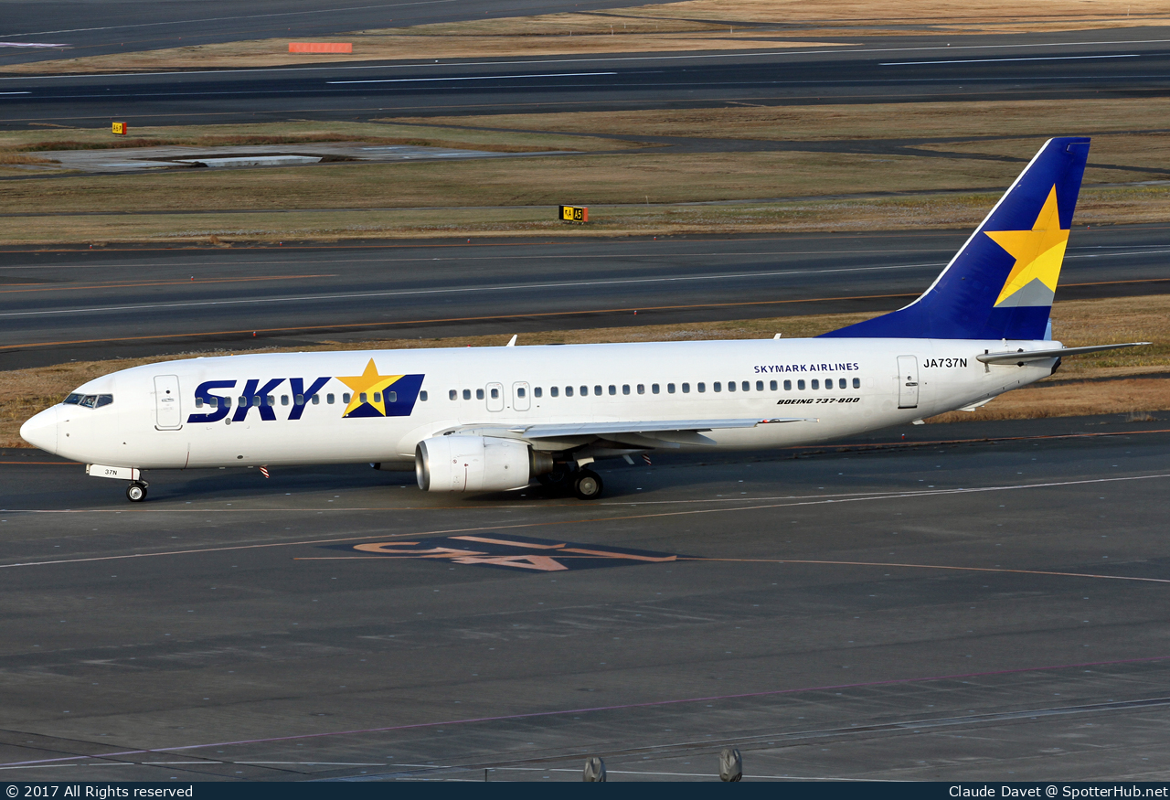 Photo of JA737N - Boeing 737-8HX operated by Skymark Airlines