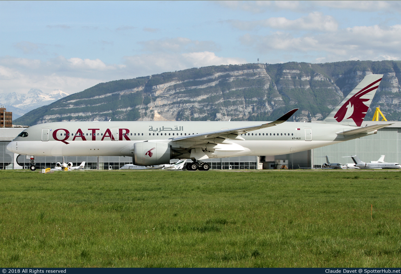 Photo of A7-ALG - Airbus A350-941 operated by Qatar Airways