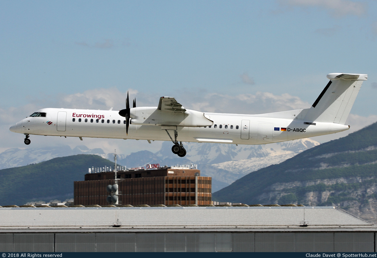 Photo of D-ABQC - Bombardier DHC-8-402 Dash 8 Q400 operated by Eurowings (opb LGW Luftfahrtgesellschaft Walter)