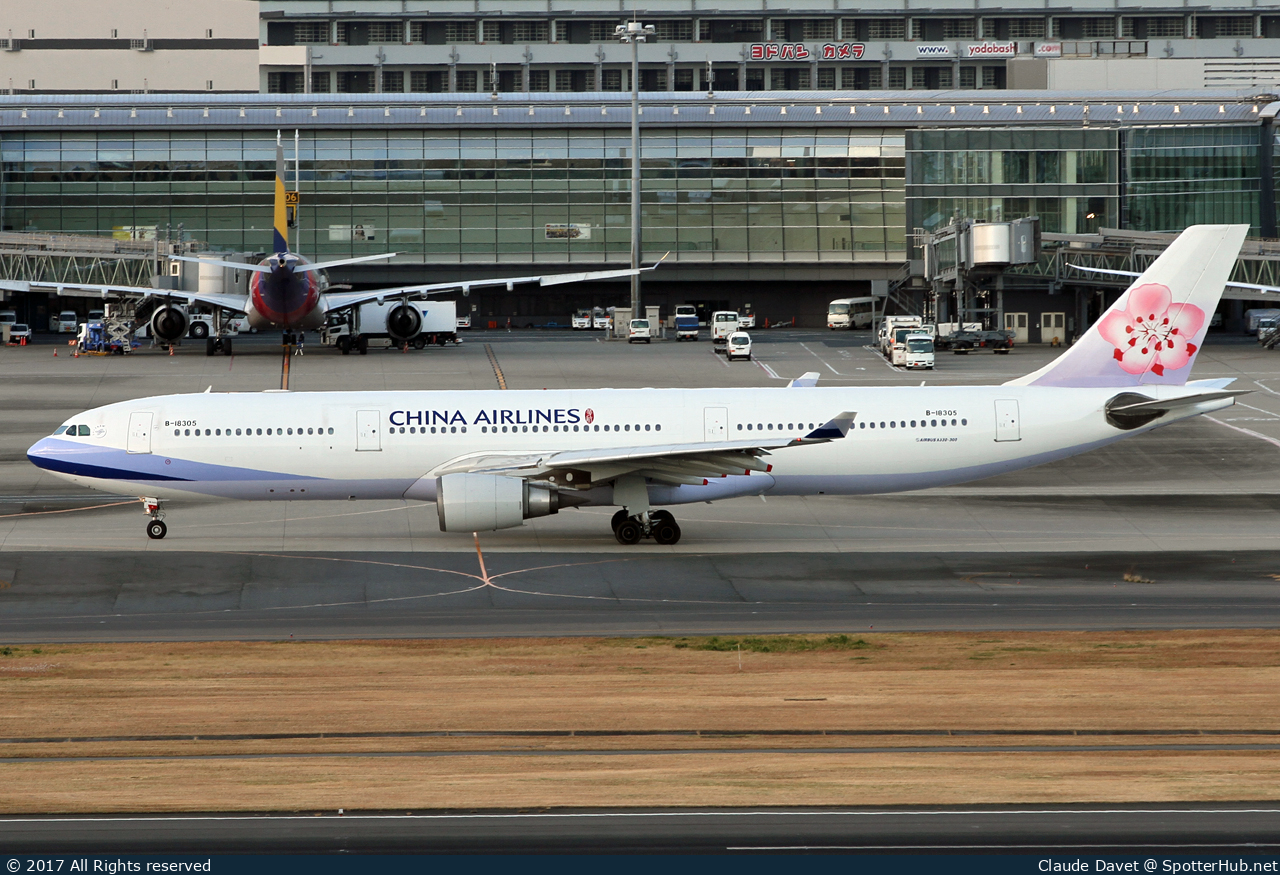 Photo of B-18305 - Airbus A330-302 operated by China Airlines
