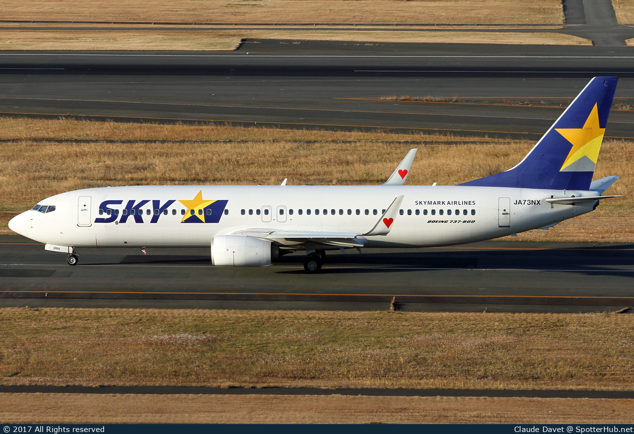 Photo of JA73NX - Boeing 737-86N operated by Skymark Airlines