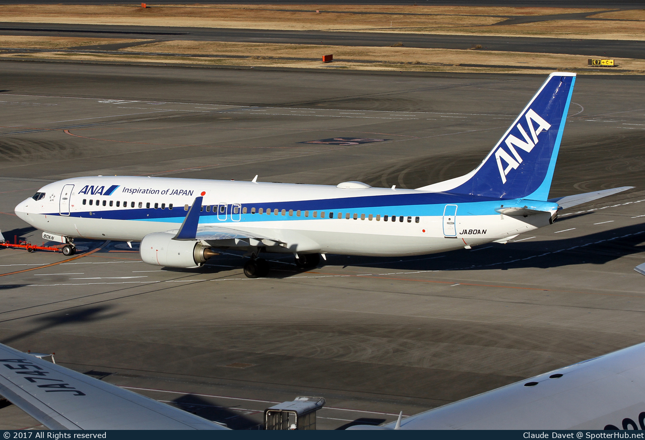 Photo of JA80AN - Boeing 737-881 operated by ANA All Nippon Airways (opb ANA Wings)