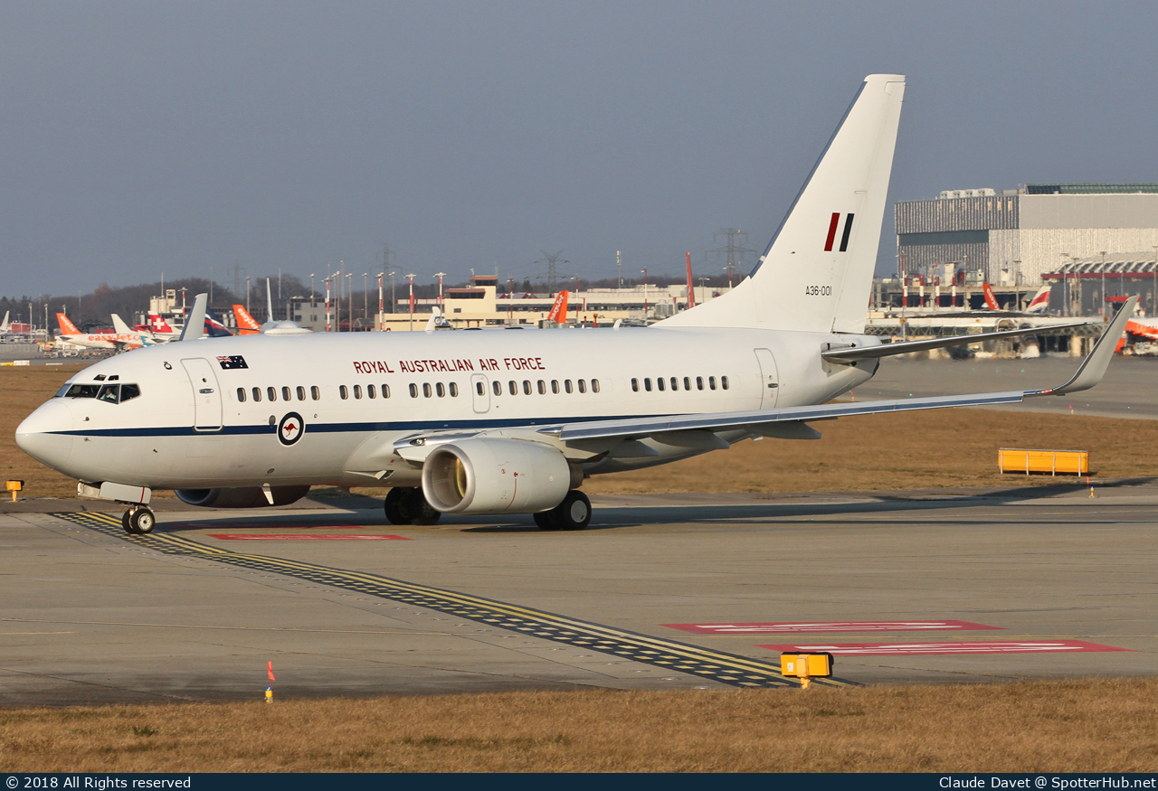 Photo of A36-001 - Boeing 737-7DT(BBJ) operated by Royal Australian Air Force