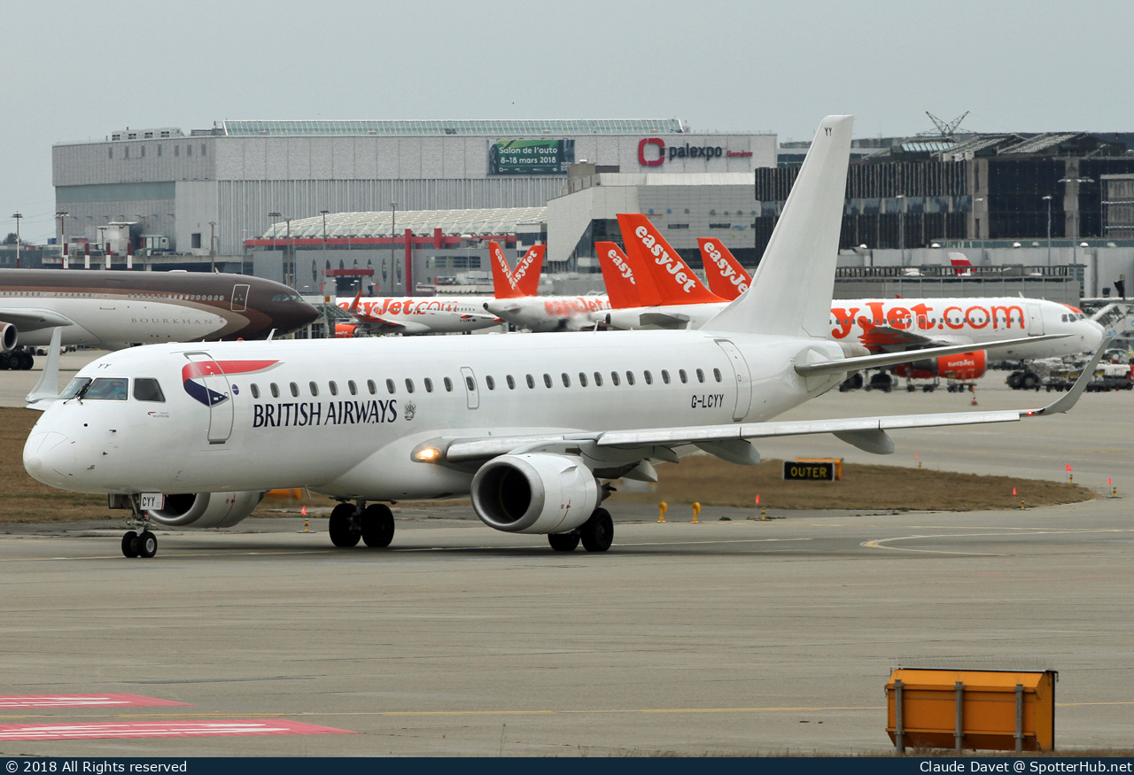 Photo of G-LCYY - Embraer ERJ-190SR operated by BA CityFlyer