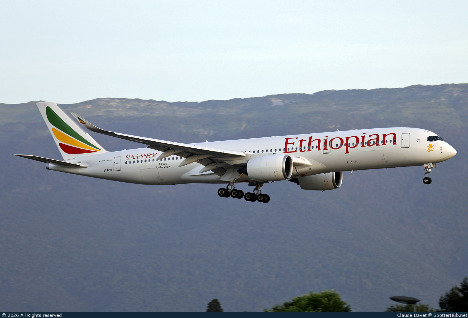 Photo of ET-BCD - Airbus A350-941 operated by Ethiopian Airlines