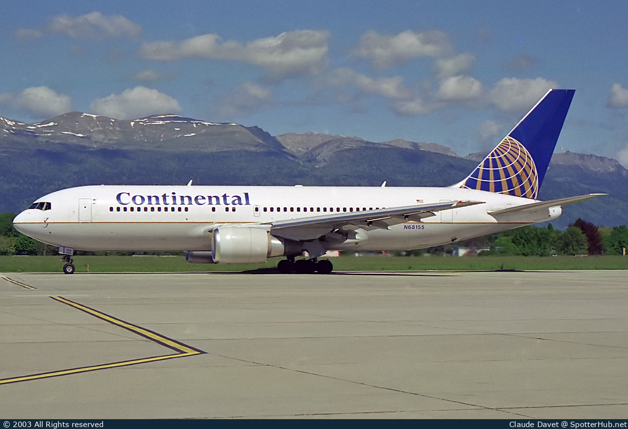 Photo of N68155 - Boeing 767-224(ER) operated by Continental Airlines