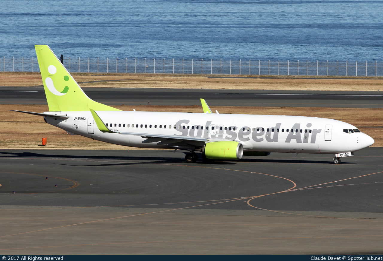 Photo of JA809X - Boeing 737-86N operated by Solaseed Air