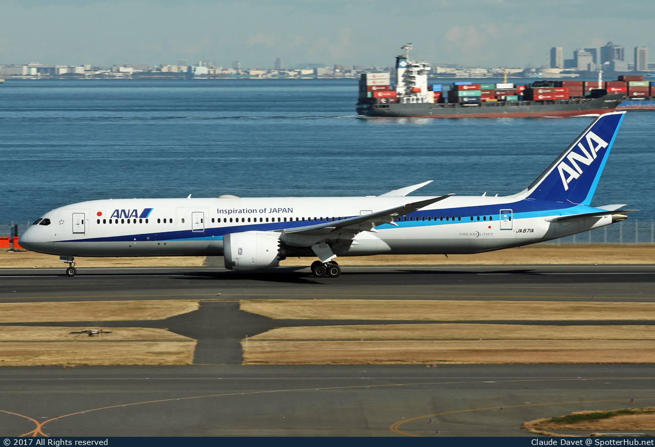 Photo of JA871A - Boeing 787-9 Dreamliner operated by ANA All Nippon Airways