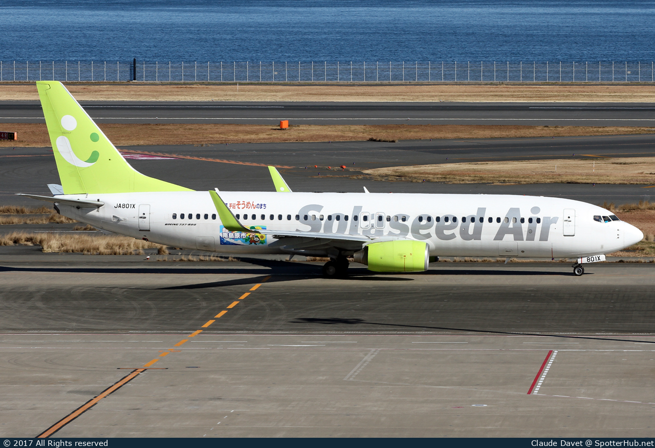 Photo of JA801X - Boeing 737-81D operated by Solaseed Air