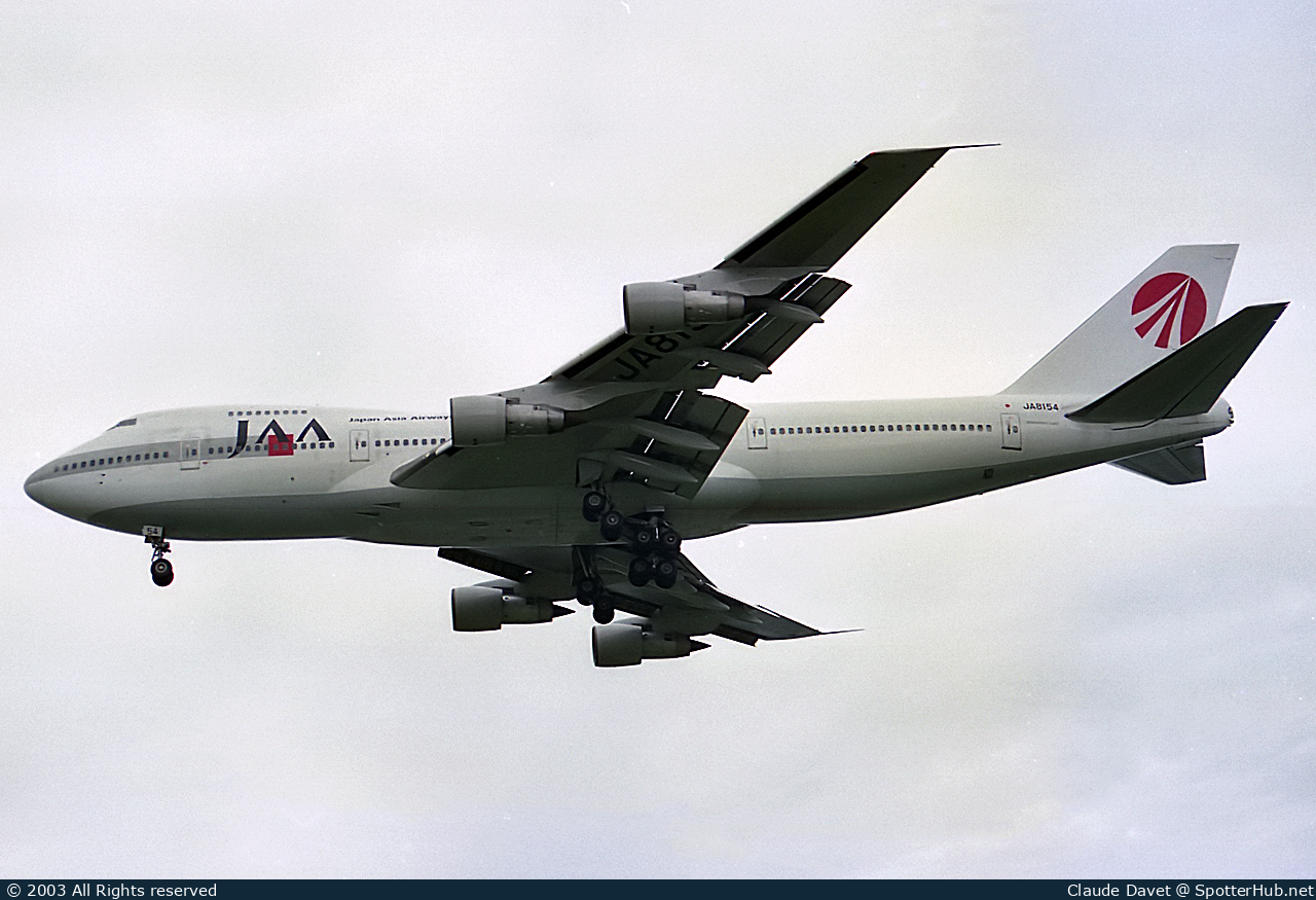 Photo of JA8154 - Boeing 747-246B operated by Japan Asia Airways