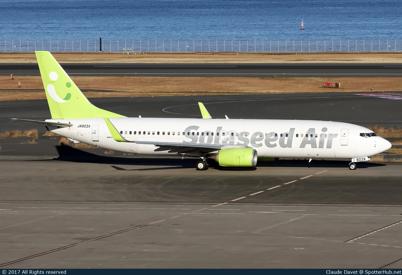 Photo of JA803X - Boeing 737-86N operated by Solaseed Air