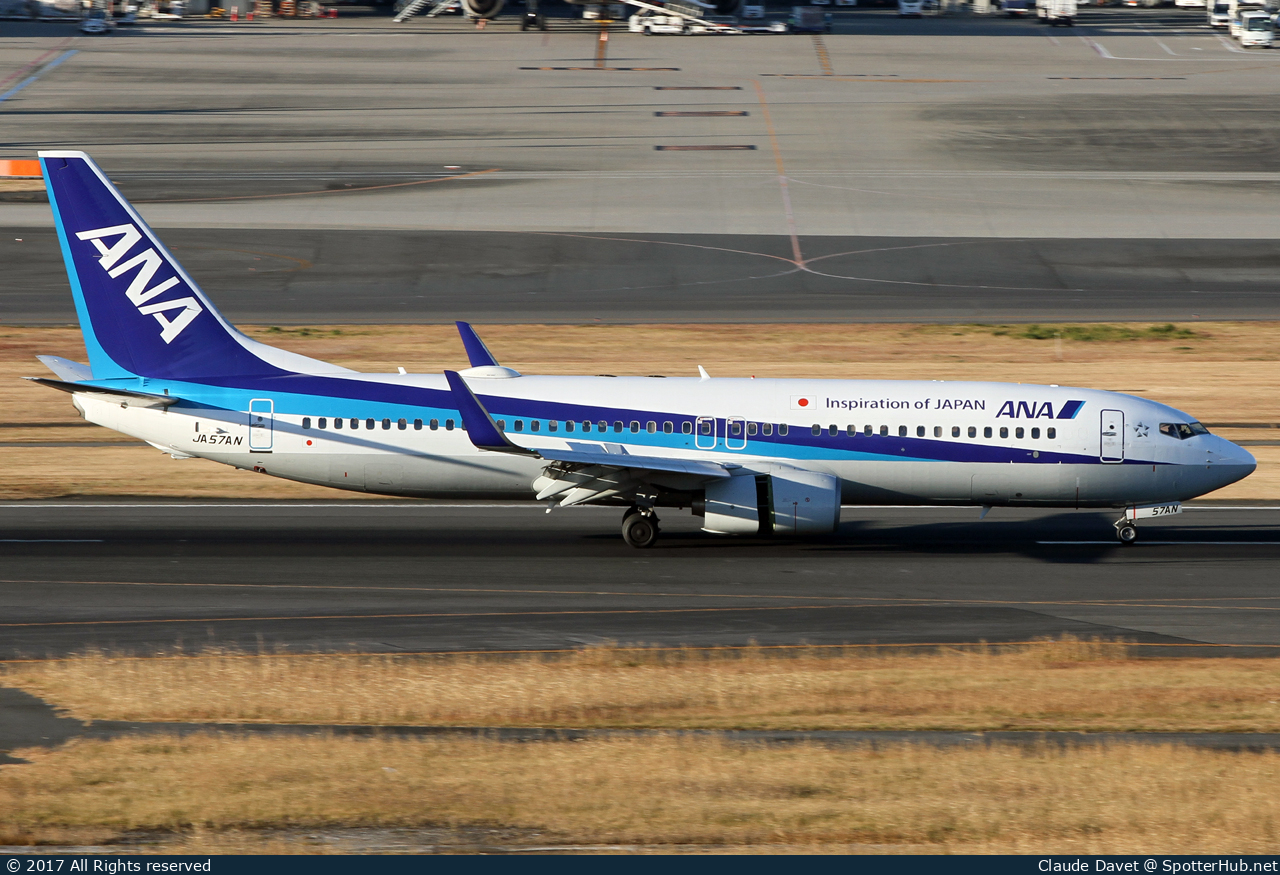 Photo of JA57AN - Boeing 737-881 operated by ANA All Nippon Airways (opb ANA Wings)