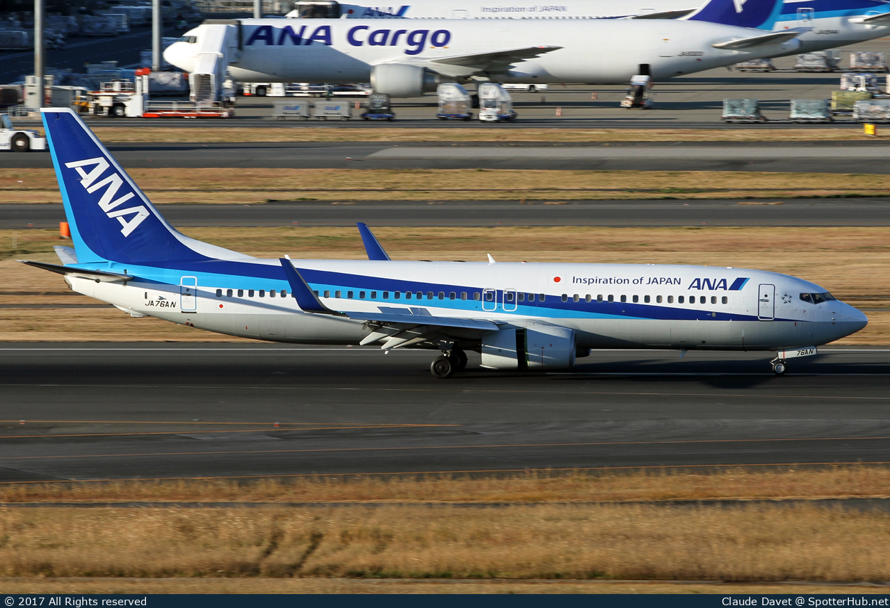 Photo of JA76AN - Boeing 737-881 operated by ANA All Nippon Airways (opb ANA Wings)