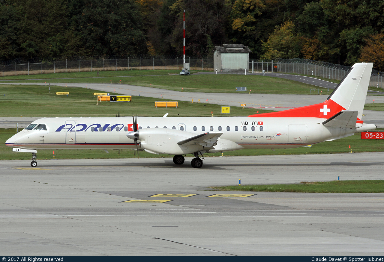 Photo of HB-IYI - Saab 2000 operated by Adria Airways Switzerland (opb Darwin Airline)