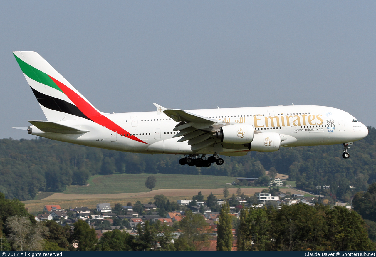 Photo of A6-EOU - Airbus A380-861 operated by Emirates