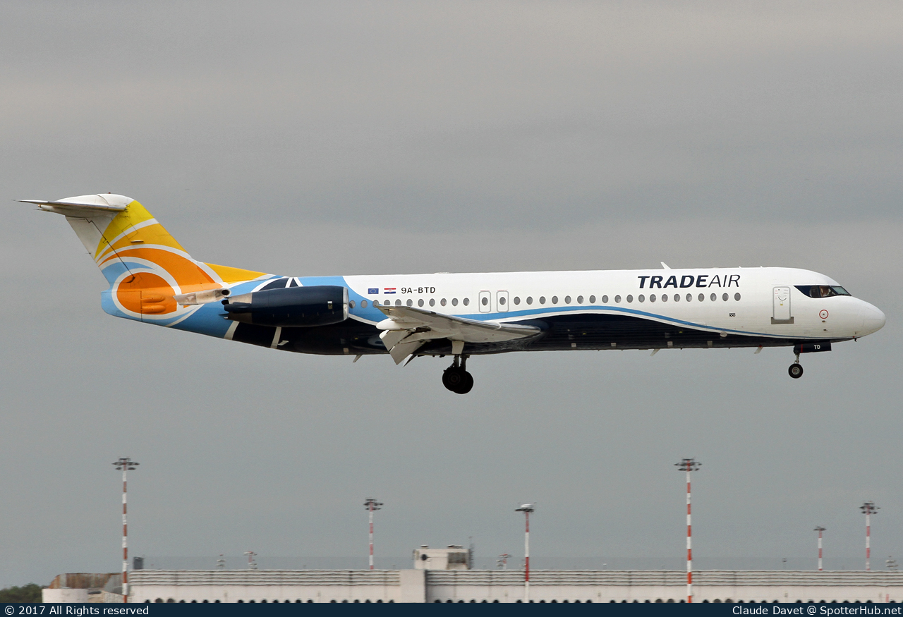 Photo of 9A-BTD - Fokker 100 operated by Trade Air