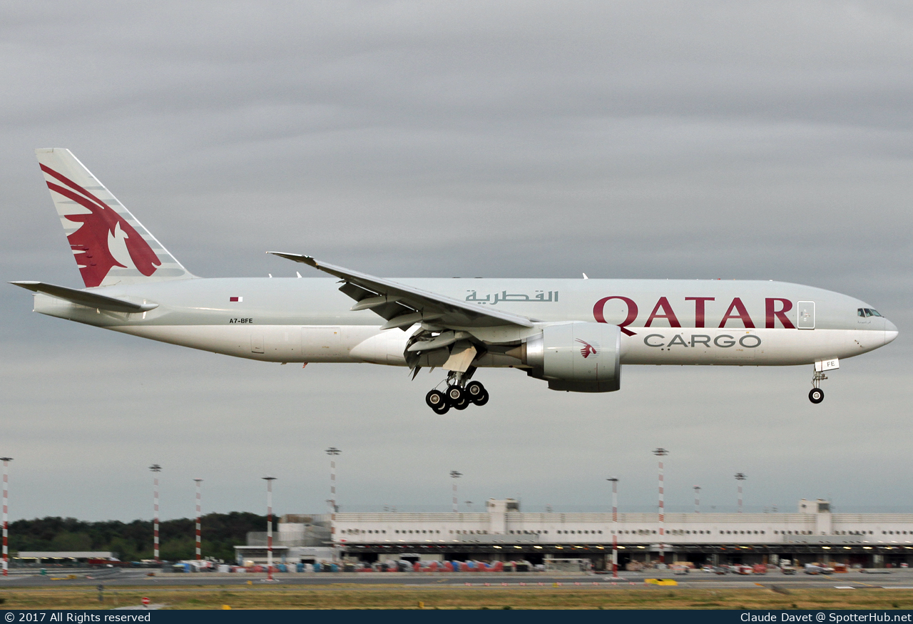 Photo of A7-BFE - Boeing 777-FDZ operated by Qatar Airways Cargo