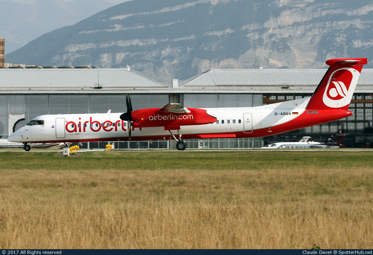 Photo of D-ABQA - Bombardier DHC-8-402 Dash 8 Q400 operated by Air Berlin (opb LGW Luftfahrtgesellschaft Walter)