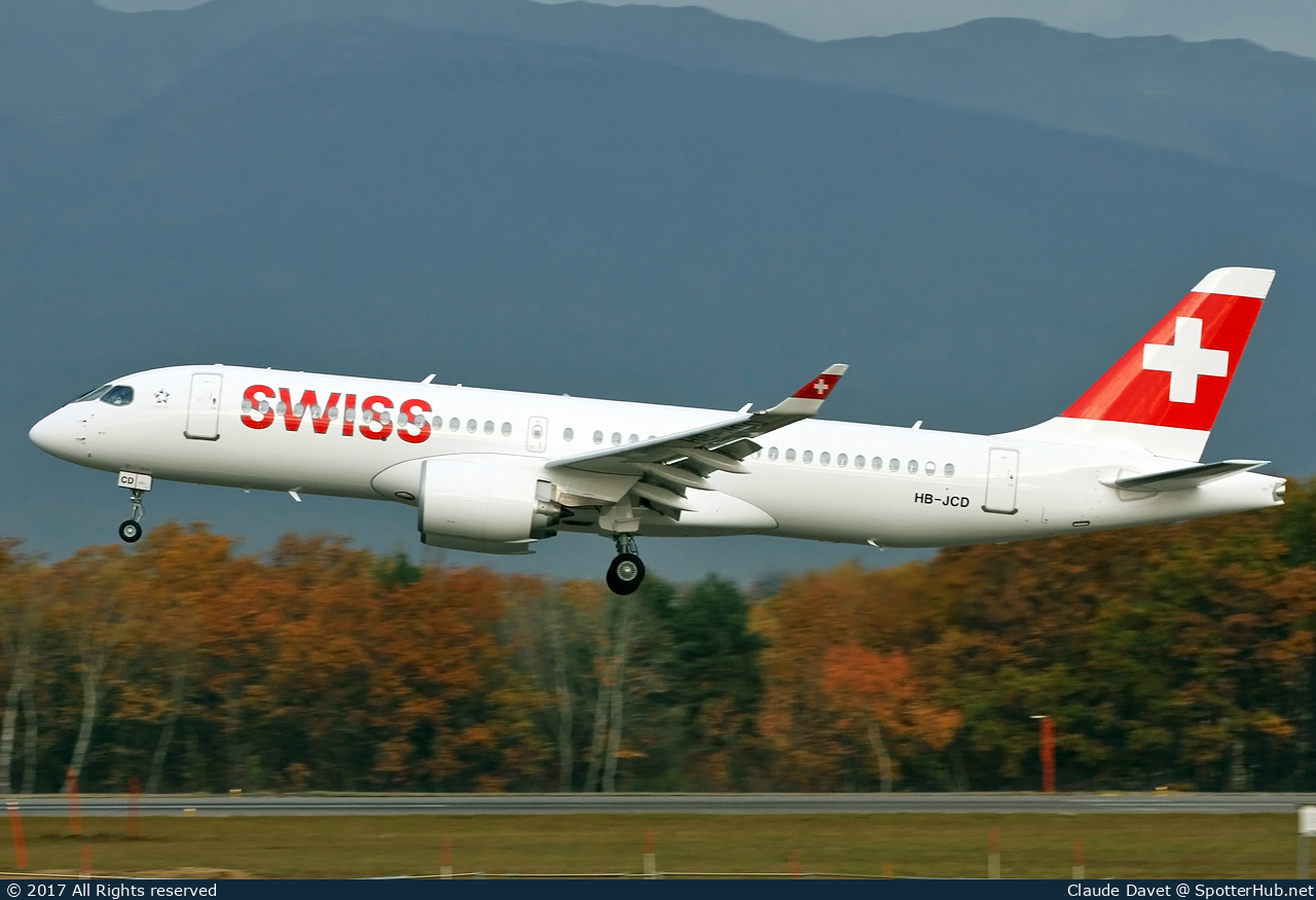 Photo of HB-JCD - Airbus A220-300 operated by Swiss International Air Lines