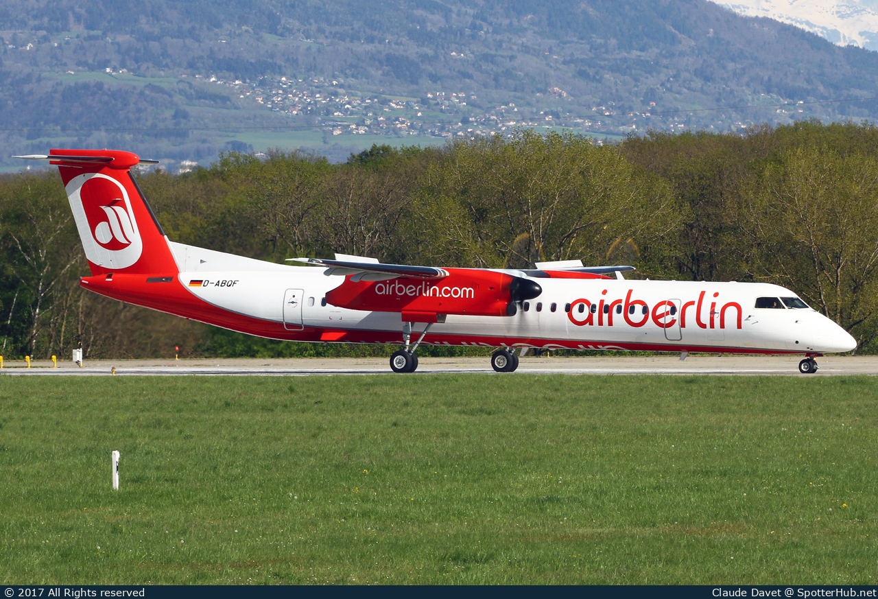 Photo of D-ABQF - Bombardier DHC-8-402 Dash 8 Q400 operated by Air Berlin (opb LGW Luftfahrtgesellschaft Walter)