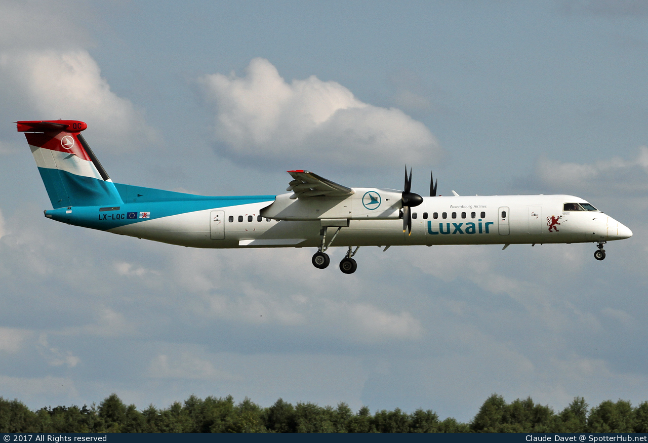 Photo of LX-LQC - Bombardier DHC-8-402 Dash 8 Q400 operated by Luxair