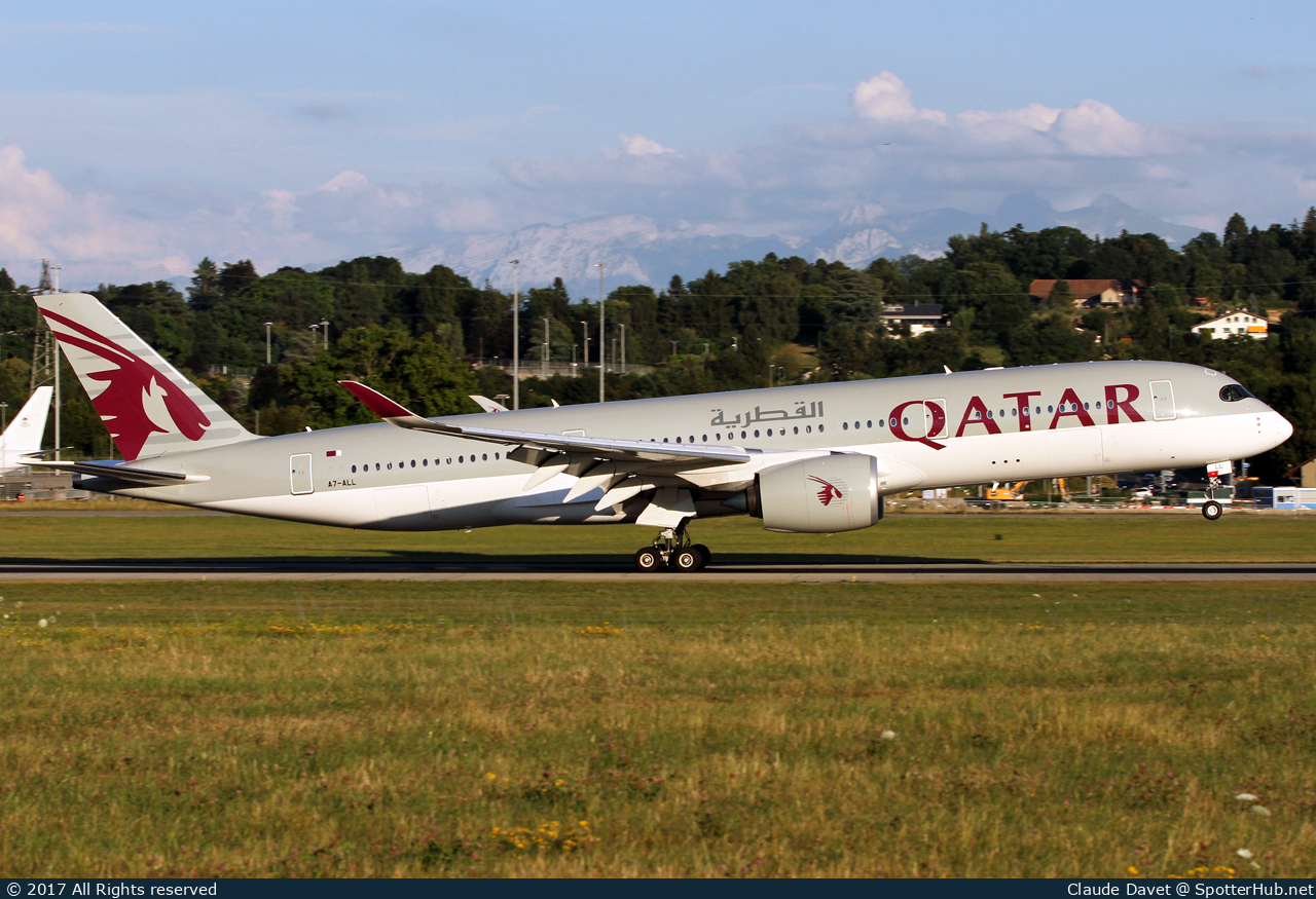 Photo of A7-ALL - Airbus A350-941 operated by Qatar Airways
