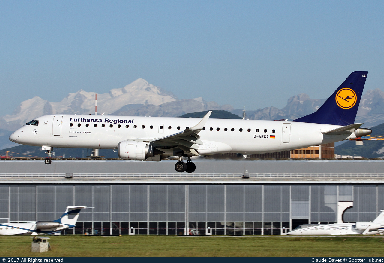 Photo of D-AECA - Embraer ERJ-190LR operated by Lufthansa CityLine
