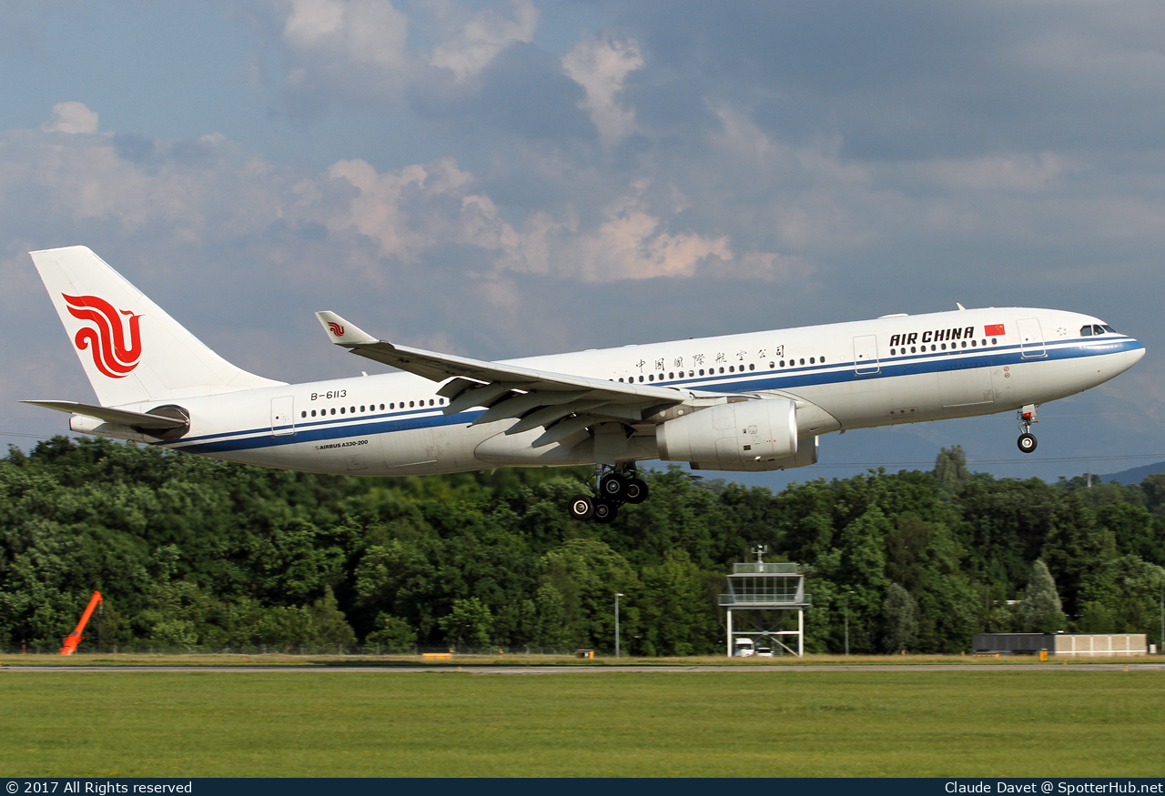 Photo of B-6113 - Airbus A330-243 operated by Air China