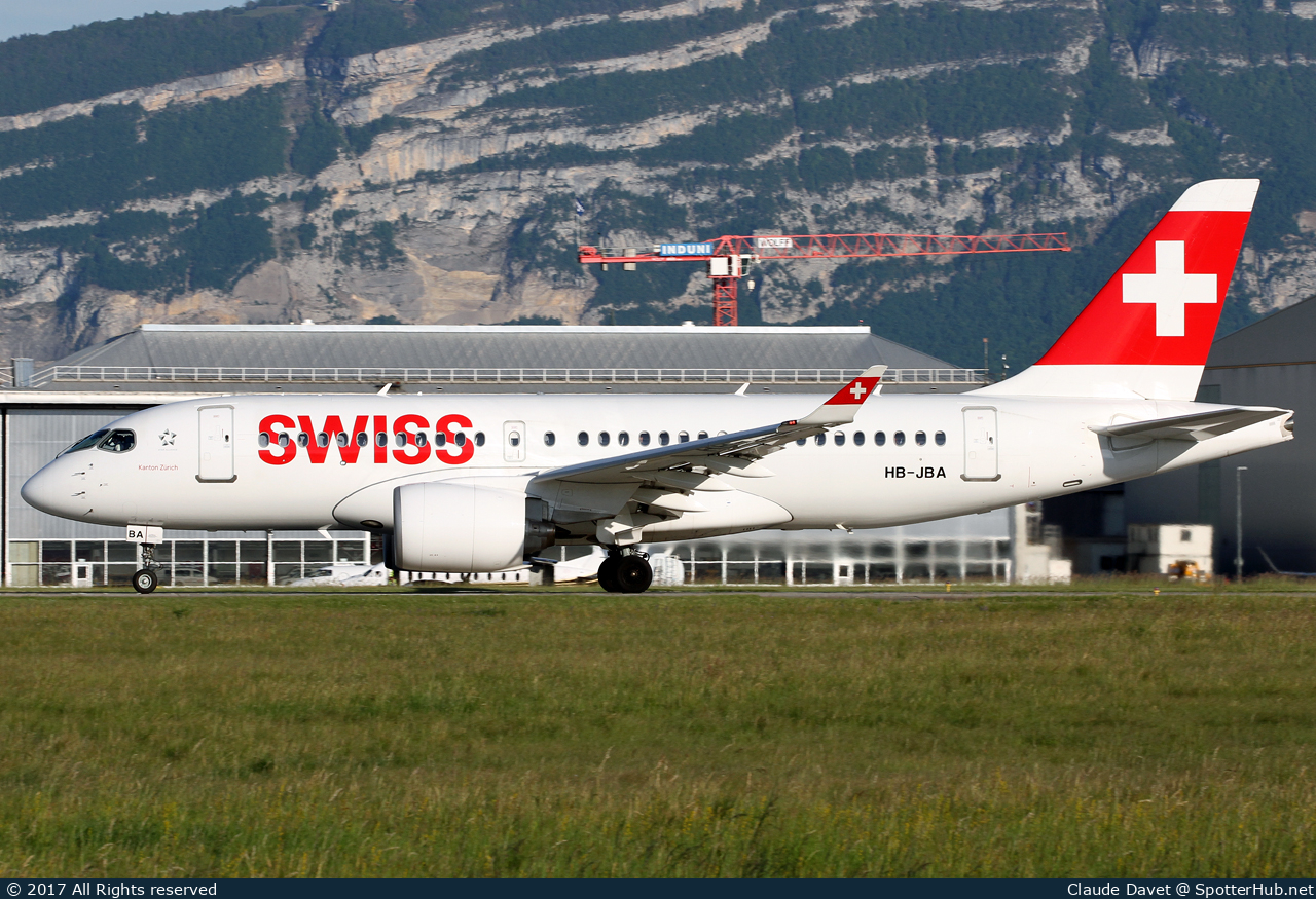 Photo of HB-JBA - Airbus A220-100 operated by Swiss International Air Lines