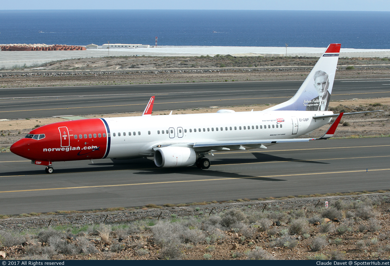 Photo of EI-GBF - Boeing 737-8JP operated by Norwegian Air International