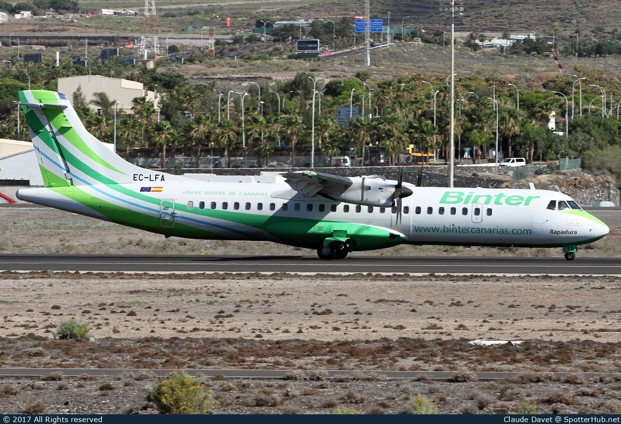Photo of EC-LFA - ATR 72-500 operated by Binter Canarias (opb Naysa)
