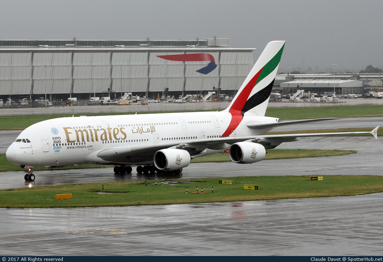 Photo of A6-EEC - Airbus A380-861 operated by Emirates